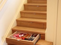 The InStep Drawer is an innovative storage solution that makes convenient storage of a once unusable space under the staircase